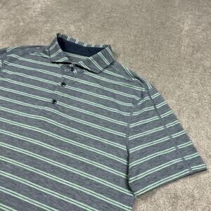 Lululemon Polo Shirt Mens Medium Gray Short Sleeve Performance Golf Stretch